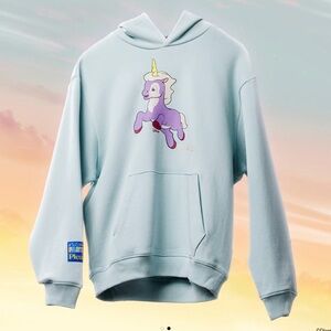 PLEASING Disney Harry Styles collab La Pegasus hoodie sz med winter-blue pastel